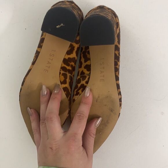 1. State Cheetah Print Pointed Toe Block Heel - Picture 5 of 7